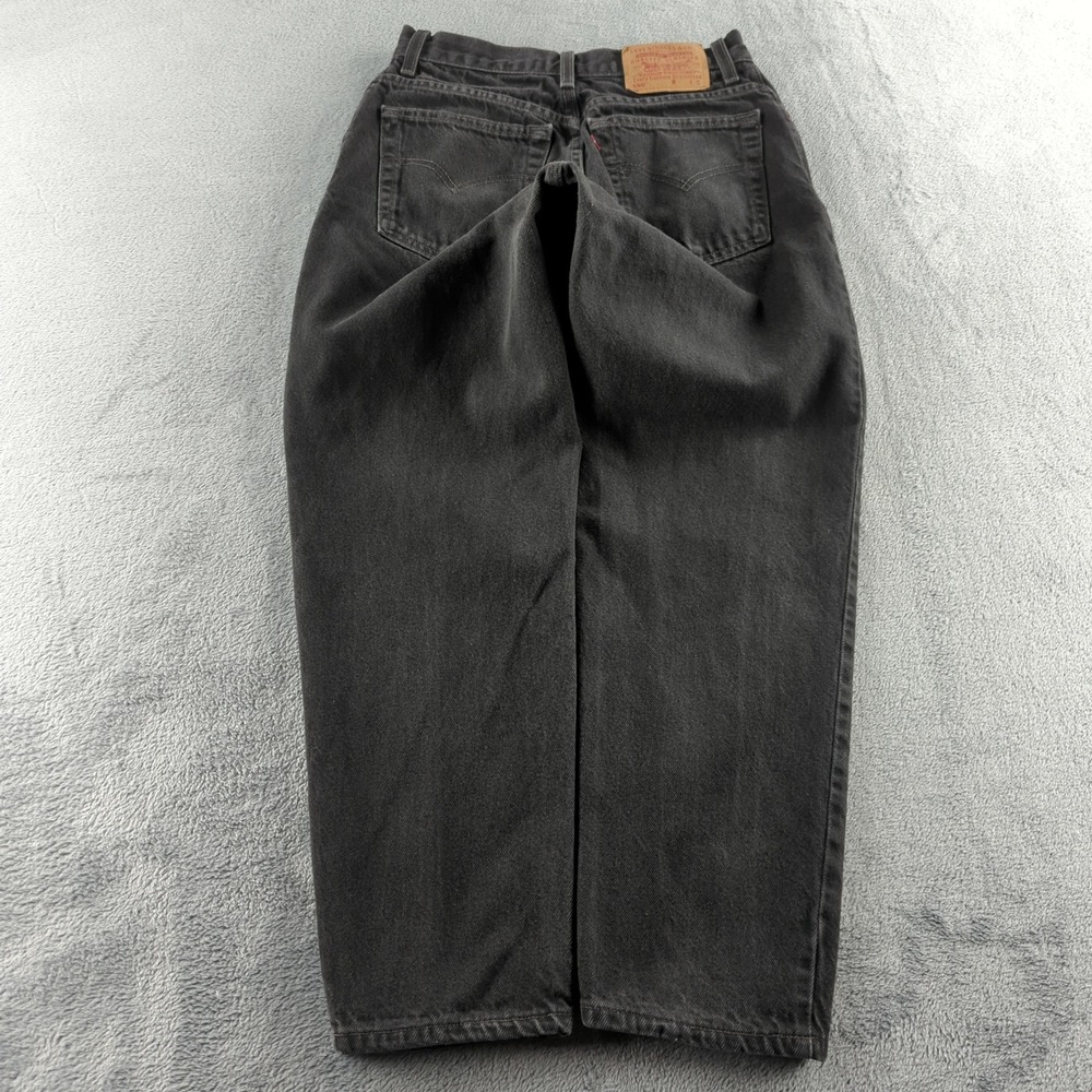 Vintage Levis 550 Jeans 8‎ (Fits 26x27) Black Faded Relaxed Skater Grunge 90 Y2K